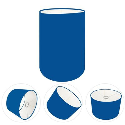 Cúpula Abajur E Luminária Cilíndrica Vivare Cp-7006 ø18x25cm - Bocal Nacional Azul-marinho