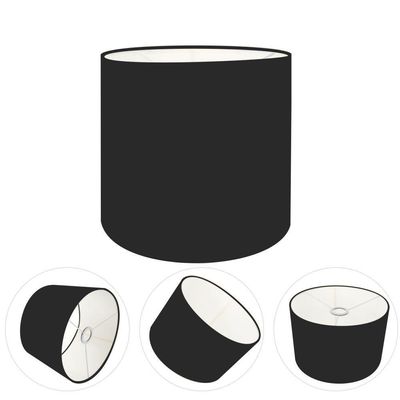 Cúpula Abajur E Luminária Cilíndrica Vivare Cp-7007 ø20x22cm - Bocal Nacional Preto