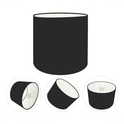 Cúpula Abajur E Luminária Cilíndrica Vivare Cp-7007 ø20x22cm - Bocal Nacional Preto