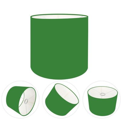 Cúpula Abajur E Luminária Cilíndrica Vivare Cp-7007 ø20x22cm - Bocal Nacional Verde-folha
