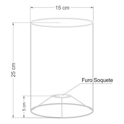 Cúpula Abajur E Luminária Cilíndrica Vivare Cp-7004 ø15x25cm - Bocal Nacional Branco