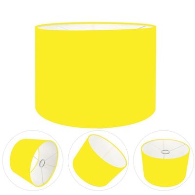 Cúpula Abajur E Luminária Cilíndrica Vivare Cp-7020 ø45x21cm - Bocal Nacional Amarelo
