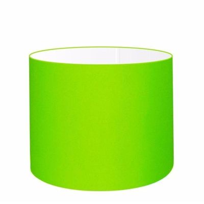 Cúpula Abajur E Luminária Cilíndrica Vivare Cp-7018 ø40x25cm - Bocal Nacional Verde-limão