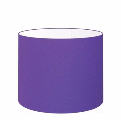 Cúpula Abajur E Luminária Cilíndrica Vivare Cp-7017 ø40x21cm - Bocal Nacional Roxo