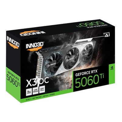 Gpu Inno3d Geforce Rtx 5060 Ti 8gb 128bits Gddr7 X3 Oc N506t3-08d7x-193075l