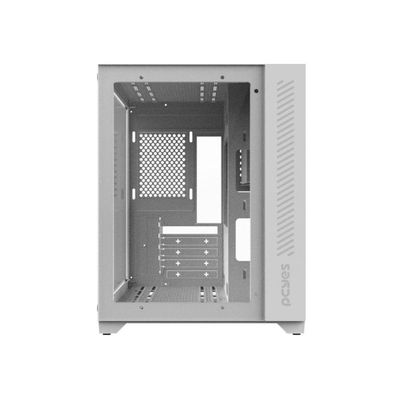Gabinete Gamer Forcefield White Ghost - Frontal E Lateral Em Vidro - Pcyes - Gffwgp