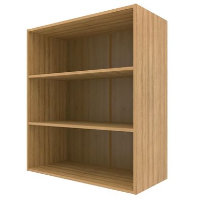 Armário Aéreo Bartira Cristal com 2 Portas, 2 Prateleiras e 80cm de largura - Lâmina Mel/Azul Royal