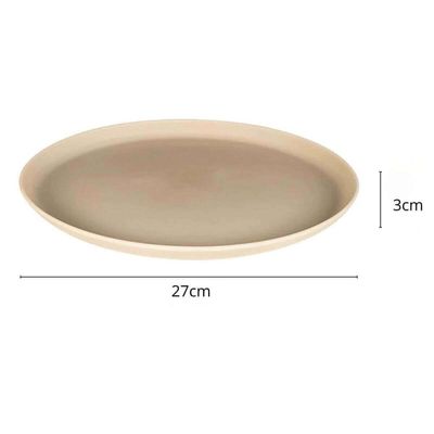 24 Pratos Rasos Melamina Bege 27cm Servir Mesa Posta Restaurante Buffet Wolff Class