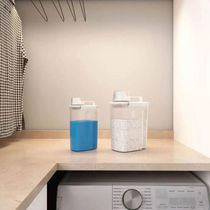 Kit 2 Dispenser com Medidor 1,5L e 3,9L Porta Sabão Amaciante Organizador Lavanderia Coza New Retrô