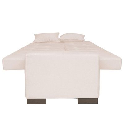 Sofá Cama 2L P/ Sala de Estar Lisboa Suede Bege