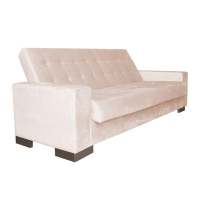 Sofá Cama 2L P/ Sala de Estar Lisboa Suede Bege
