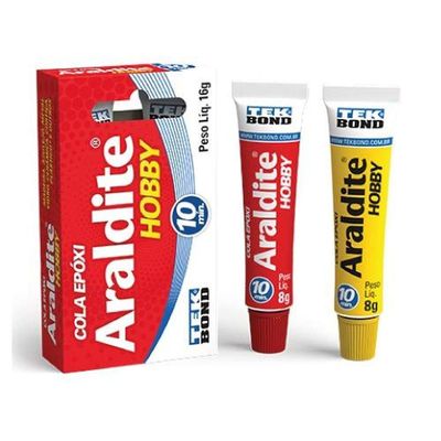 Araldite Hobby Mini 16g Adesivo Epóxi Alto Poder Aderência Ideal Azulejos, Madeira, Vidro, Concreto