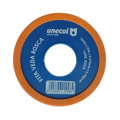 Kit 10 Fita Veda Rosca 12mm 50 Metros Vedação Hidráulica Canos Torneiras Teflon