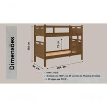 Beliche Robusto Com 2 Colchões Confortáveis - Kit Completo Legno