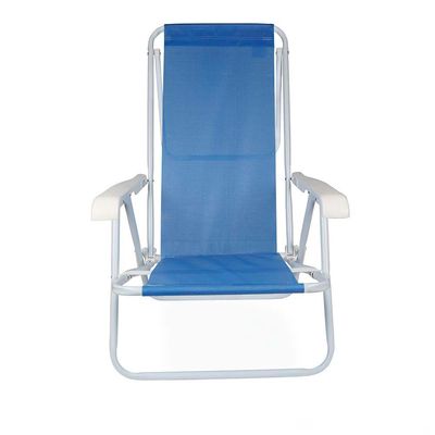 Cadeira De Praia Piscina Reclinável 8 Posições Sannet Mor Azul