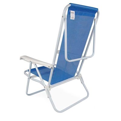Cadeira De Praia Piscina Reclinável 8 Posições Sannet Mor Azul