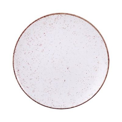 Jogo de Pratos Rasos Grande Rústico 4 Peças 28cm Porcelana Tramontina