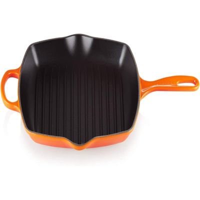 GRELHA QUADRADA LE CREUSET 26CM SIGNATURE Laranja
