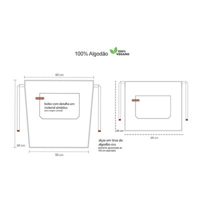 Avental de Cintura Jeans Algodao Cafeteria Bar Vegano 2un