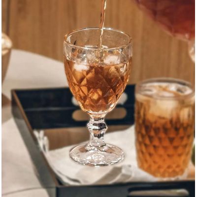 Taça para Agua Vidro Diamond Clear Vitral Verre - Mimo