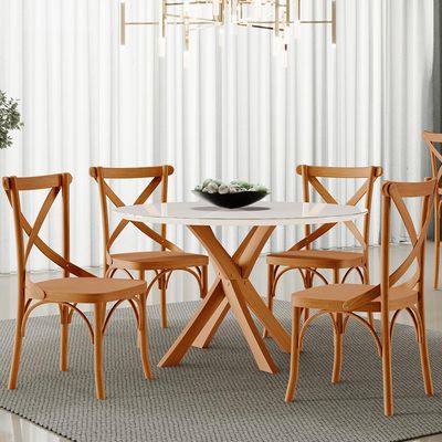 Cadeira Para Sala de Jantar e Estar Living Ávila L02 Madeira Maciça - Lyam