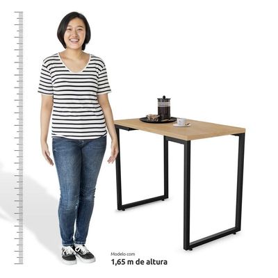Conjunto Mesa De Cozinha 90cm 2 Banquetas Nature