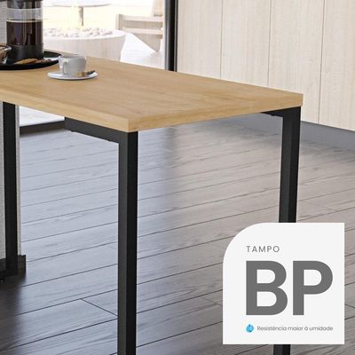 Conjunto Mesa De Cozinha 120cm 2 Banquetas Nature