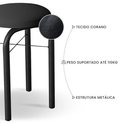Conjunto Mesa De Cozinha 120cm 2 Banquetas Branco