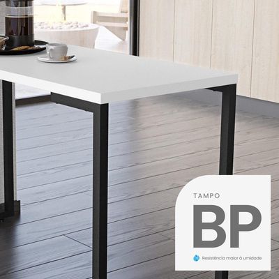 Conjunto Mesa De Cozinha 120cm 2 Banquetas Branco