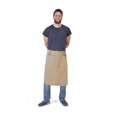 Avental de Cintura Barista Chef Garçom Bartender Caqui Bege