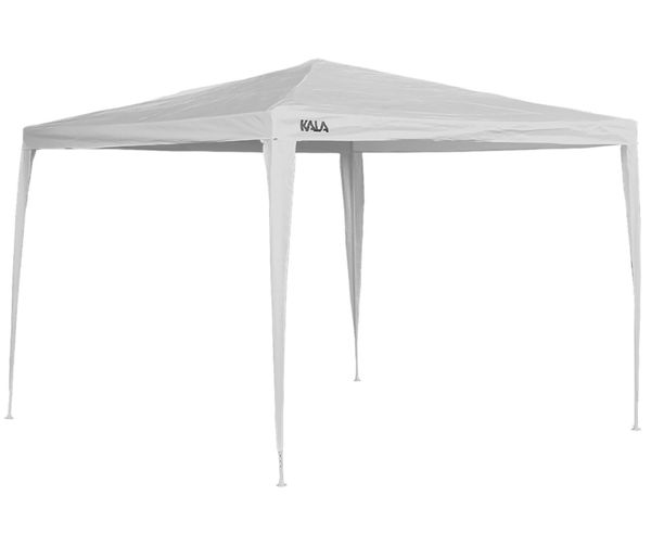 Tenda Praia Gazebo Barraca 3x3 Branca Camping Bco Aço Kala