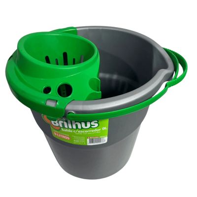 Balde Plastico Com Espremedor 09 Litros Brilhus Bettanin