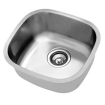 Cuba de Embutir Docol Invicta 37x34x18 cm em Aço Inox Alto Brilho com Válvula 4.1/2"