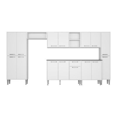 Cozinha Compacta Multimóveis Fg3155 Armário E Balcão Branca