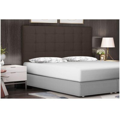 Cabeceira Verona Cama Box Solteiro 90Cm Suede Café