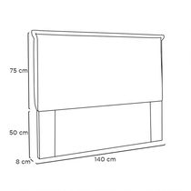 Cabeceira Garden Cama Box Casal 140 Cm Suede Caramelo