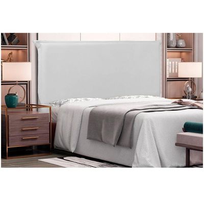 Cabeceira Garden Cama Box Solteiro 90Cm Corino Branco