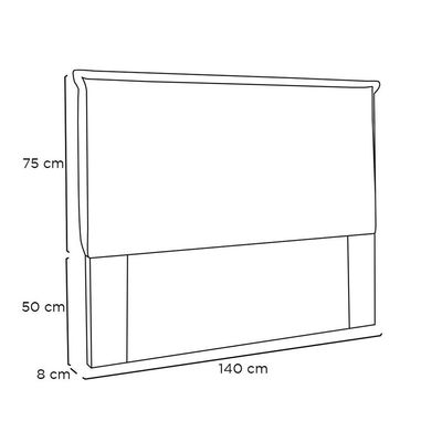Cabeceira Garden Cama Box Casal 140 Cm Suede Preto