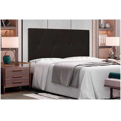Cabeceira Aquilla Cama Box Solteiro 90Cm Corino Marrom