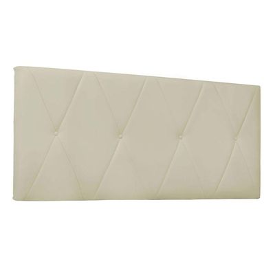 Cabeceira Aquilla Cama Box Casal 140 Cm Corino Bege
