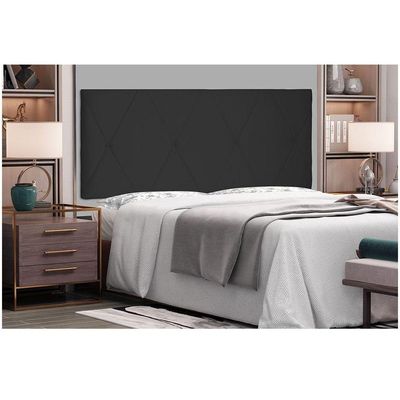 Cabeceira Aquilla Cama Box Queen 160 Cm Suede Preto