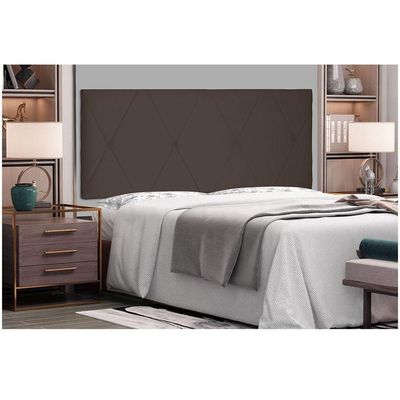 Cabeceira Aquilla Cama Box King 195 Cm Café