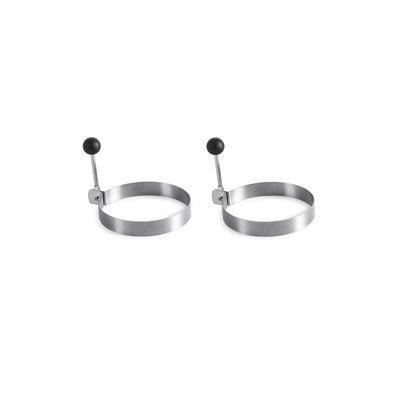 Molde para Ovo Frito Redondo Forma Inox Lanchonete 8,5cm 2un
