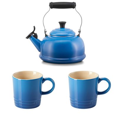KIT LE CREUSET CHALEIRA TRADICIONAL  2 CANECAS 350ML Branco
