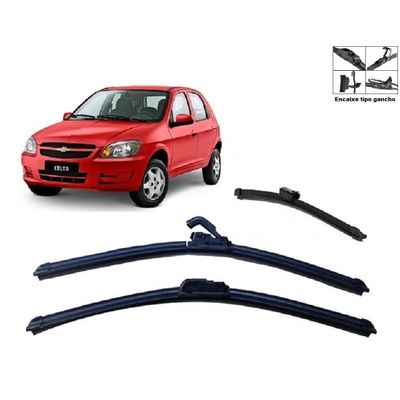 Kit Palheta Limpador Parabrisa Para-brisa Chevrolet GM Celta 2004 à 2013