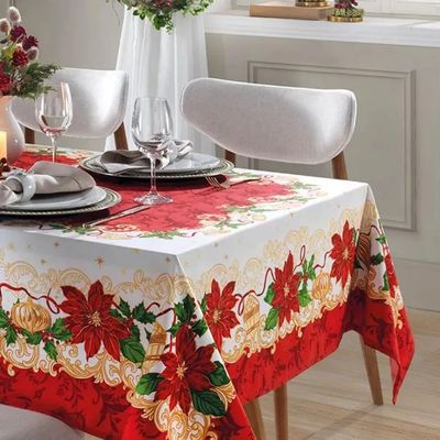 Toalha Mesa Quadrada Athenas 140x140cm Natal 110 Dohler