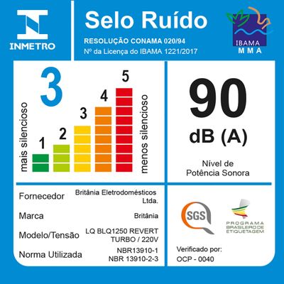Liquidificador Philco PLQ1250P Reverse Turbo 1200W 220V