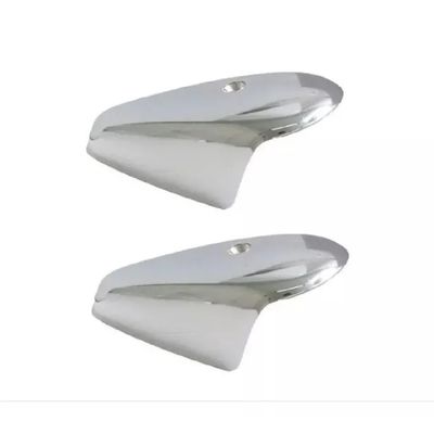 Par Lente Pisca Seta Dianteira + Capa Cromada Fusca Cristal