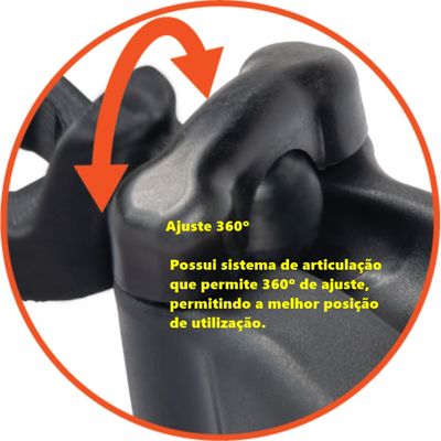 ESPELHO RETROVISOR BIKE REDONDO CONVEXO ARTICULADO 360 GRAUS
