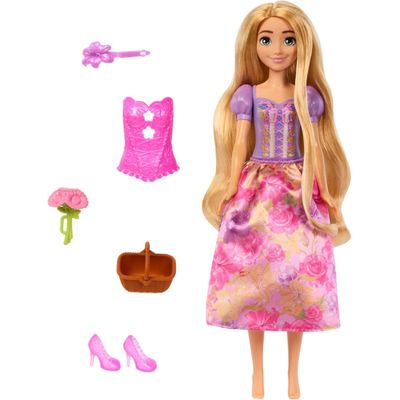 Boneca Rapunzel Princesa Spin E Reveal Mattel - HTV86